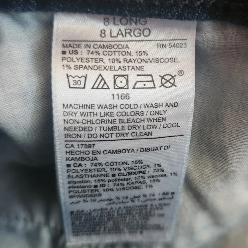 Old Navy Super Skinny Jeans Women's 8 Long Dark Indigo Mid Rise Stretch‎ 118